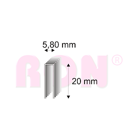 Truhlářské spony s pryskyřicí Narex 343/20 - 5,80 x 20 mm - 7 200 ks