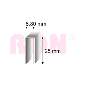 Truhlářské spony ostřené Narex 352/25 - 8,80 x 25 mm - 12 600 ks