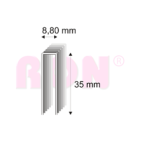 Truhlářské spony s pryskyřicí Narex 352/35 - 8,80 x 35 mm - 8 400 ks