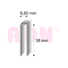 Truhlářské spony s pryskyřicí Narex 352/38 - 8,80 x 38 mm - 7 600 ks