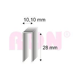 Truhlářské spony s pryskyřicí Narex 353/28 - 10,10 x 28 mm - 8 400 ks