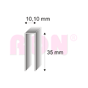 Truhlářské spony s pryskyřicí Narex 353/35 - 10,10 x 35 mm - 7 600 ks