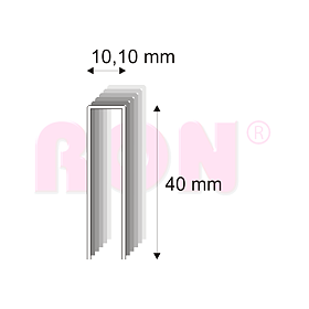 Truhlářské spony s pryskyřicí Narex 353/40 - 10,10 x 40 mm - 6 400 ks