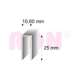 Truhlářské spony s pryskyřicí Narex 363/25-75 - 10,60 x 25 mm - 9 300 ks