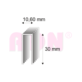 Truhlářské spony s pryskyřicí Narex 363/30-75 - 10,60 x 30 mm - 8 100 ks