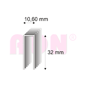 Truhlářské spony s pryskyřicí Narex 363/32 - 10,60 x 32 mm - 7 600 ks