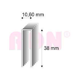 Truhlářské spony s pryskyřicí Narex 363/38-75 - 10,60 x 38 mm - 6 900 ks