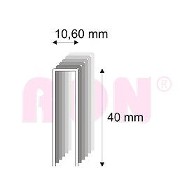 Truhlářské spony s pryskyřicí Narex 363/40-75 - 10,60 x 40 mm - 6 300 ks