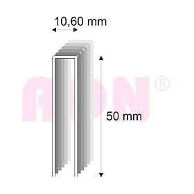 Truhlářské spony s pryskyřicí Narex 363/50-75 - 10,60 x 50 mm - 5 100 ks