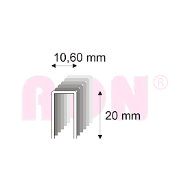 Tesařské spony s pryskyřicí Narex 367/20-70 - 10,60 x 20 mm - 11 900 ks