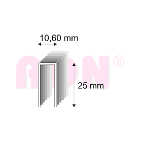 Tesařské spony s pryskyřicí Narex 367/25-70 - 10,60 x 25 mm - 9 660 ks