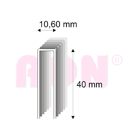 Tesařské spony s pryskyřicí Narex 367/40-70 - 10,60 x 40 mm - 5 600 ks