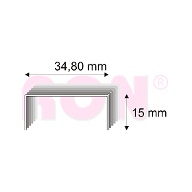 Kartonážní spony Narex 490/15 CU - 34,80 x 15 mm - 3 000 ks