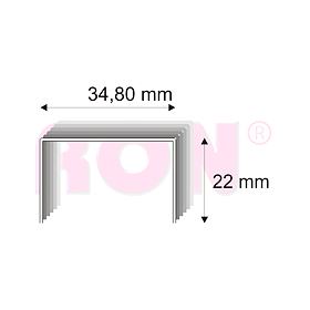 Kartonážní spony Narex 490/22 CU - 34,80 x 22 mm - 2 000 ks