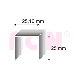 Kartonážní spony s pryskyřicí Narex 491/25 - 25,10 x 25 mm - 4 000 ks