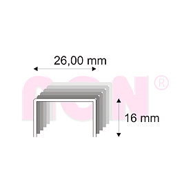 Tesařské spony s pryskyřicí Narex 580/16 - 26 x 16 mm - 6 000 ks