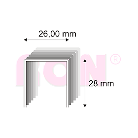 Tesařské spony s pryskyřicí Narex 580/28 - 26 x 28 mm - 4 000 ks