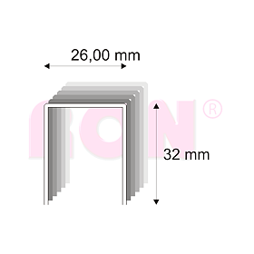Tesařské spony s pryskyřicí Narex 580/32 - 26 x 32 mm - 3 000 ks