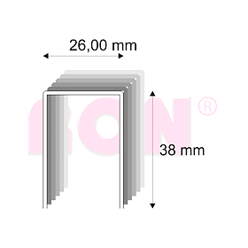 Tesařské spony s pryskyřicí Narex 580/38 - 26 x 38 mm - 2 200 ks