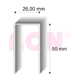 Tesařské spony s pryskyřicí Narex 580/50 - 26 x 50 mm - 1 800 ks