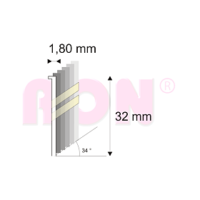 Truhlářské Brady šikmé 34° Narex 15G-DA/32 - 1,80 x 32 mm - 4 000 ks