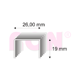Tesařské spony Narex 580/19 - 26 x 19 mm - 4 200 ks