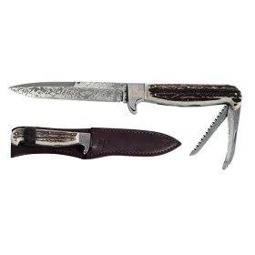 Lovecký nůž JELEN EXCLUSIVE 3dílný s pilkou a páráčkem 370-DP-3