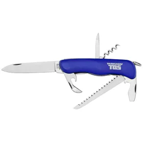 Reklamní výrobek - Kapesní zavírací nůž PRAKTIK 6dílný modrý s pilkou a vývrtkou