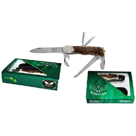 Reklamní výrobek - Outdoorový kapesní zavírací nůž HIKER 6dílný s pilkou a vývrtkou - palisandr