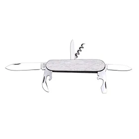 Kapesní zavírací nůž STOVKA 6dílný - s vývrtkou a otvírákem na láhve a konzervy - celonerezový 100-N