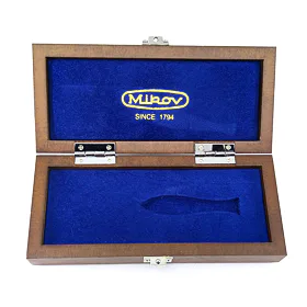 Dárková krabička dřevěná, zlaté logo - nože RYBIČKA 130-DZ