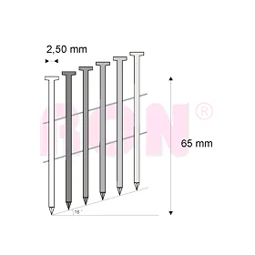 Hřebíky FAC hladké svitek, drát 16° 2,50 x 65 mm - 7 200 ks