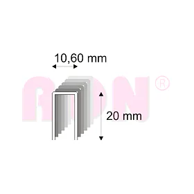 Truhlářské spony s pryskyřicí Narex 363/20 - 10,60 x 20 mm - 12 800 ks