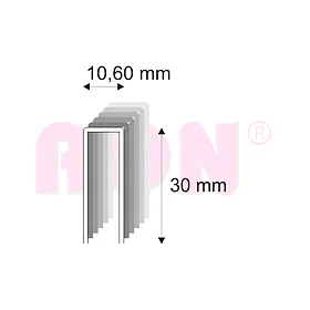 Truhlářské spony s pryskyřicí 363/30 - 10,60 x 30 mm - 8 400 ks