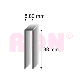 Truhlářské spony Narex 352ZVL/38 - 8,80 x 38 mm - 7 600 ks