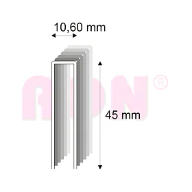 Truhlářské spony ostřené Narex 363/45 - 10,60 x 45 mm - 5 600 ks