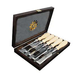 Sada plochých dlát RICHTER v dřevěné kazetě 5dílná