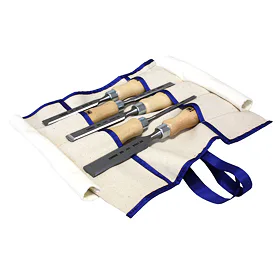 Sada plochých dlát v kapsáři 5dílná WOOD - přírodní buk