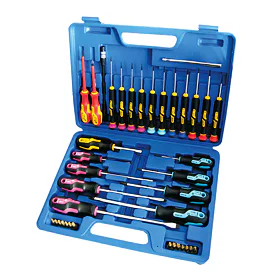 Sada šroubováků v kufru 38dílná SUPER - 7 ks křížové PH, 2 ks pozidriv PZ, 3 ks torx TX, 9 ks ploché