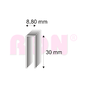 Truhlářské spony s pryskyřicí Narex 352/30 - 8,80 x 30 mm