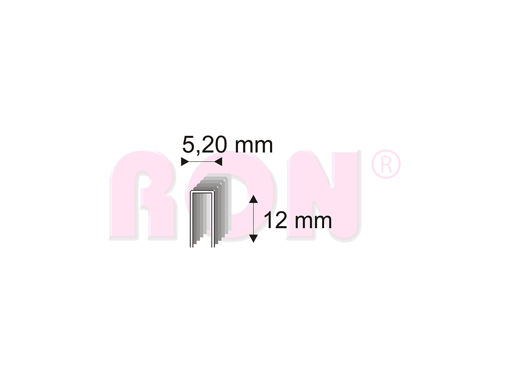 Truhlářské spony Narex 332/12 - 5,20 x 12 mm - 9 000 ks