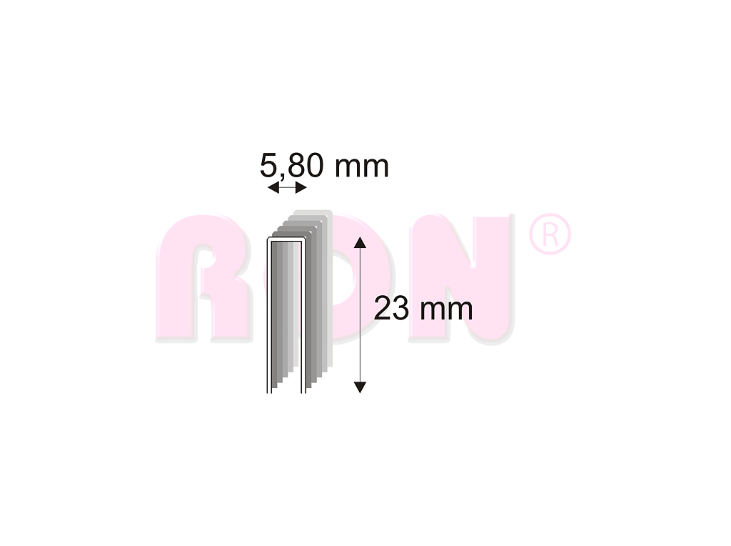 Truhlářské spony s pryskyřicí Narex 343/23 - 5,80 x 23 mm - 3 200 ks