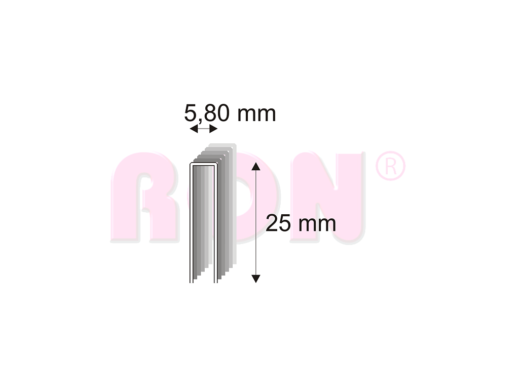 Truhlářské spony Narex 343/25 - 5,80 x 25 mm