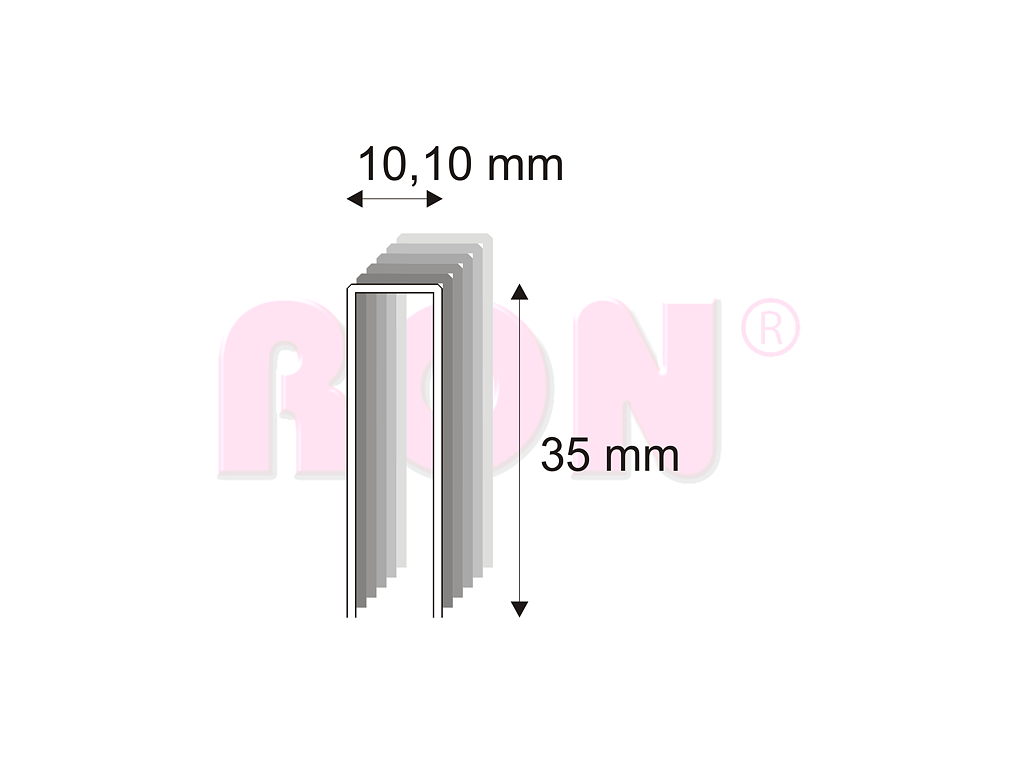 Truhlářské spony s pryskyřicí Narex 353/35 - 10,10 x 35 mm - 7 600 ks