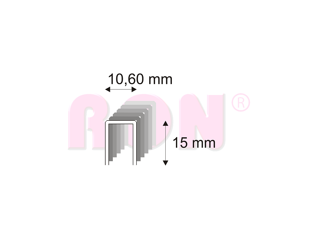 Truhlářské spony s pryskyřicí Narex 363/15-75 - 10,60 x 15 mm - 17 100 ks