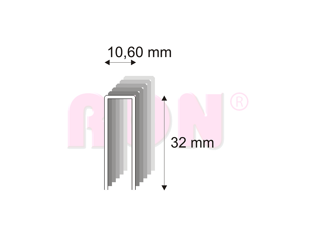 Truhlářské spony s pryskyřicí Narex 363/32 - 10,60 x 32 mm - 7 600 ks