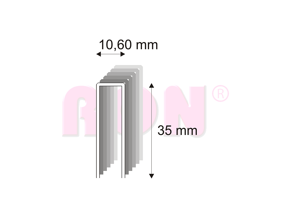 Truhlářské spony s pryskyřicí Narex 363/35-75 - 10,60 x 35 mm - 7 200 ks