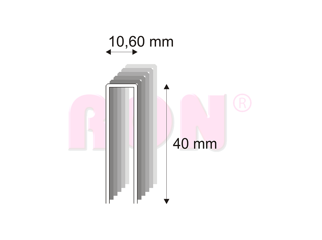 Truhlářské spony s pryskyřicí Narex 363/40-75 - 10,60 x 40 mm - 6 300 ks