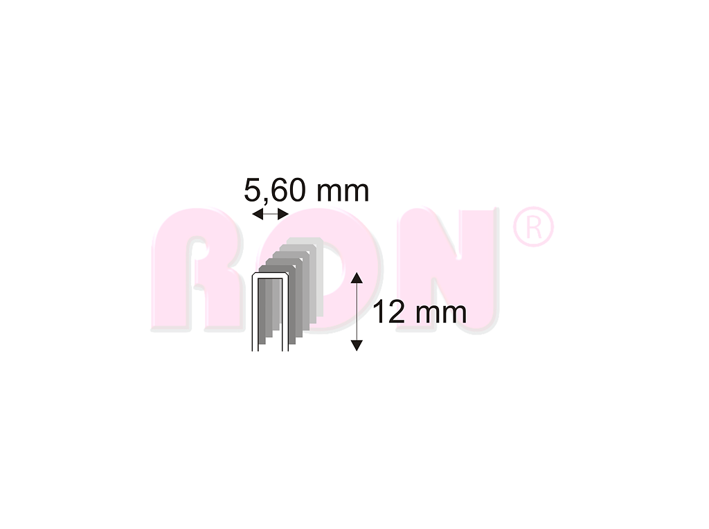 Truhlářské spony Narex 364/12 - 5,60 x 12 mm - 1 200 ks