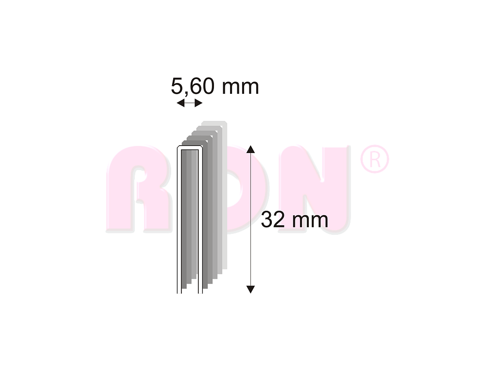 Truhlářské spony s pryskyřicí Narex 364/32 - 5,60 x 32 mm - 4 400 ks